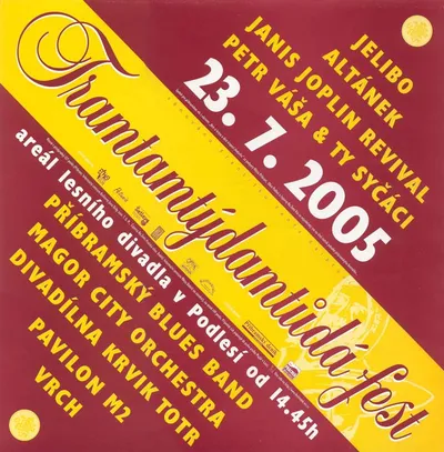 Tramtamtýdamtůdá fest:: plakát příbramského festivalu, kde hrál Filtr v rámci Krvik Totr