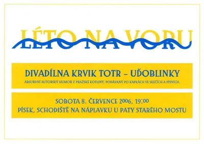 Léto na voru:: plakát píseckého festivalu, kde hrál Filtr v rámci Krvik Totr
