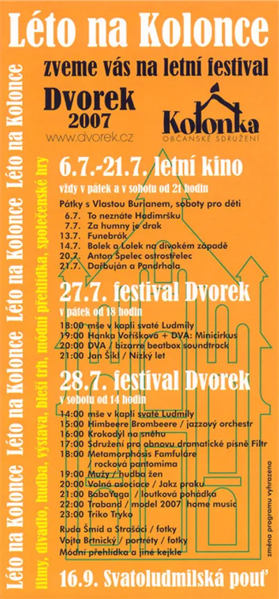 Léto na Kolonce:: plakát na Dvorek