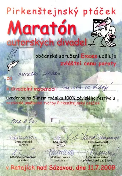 Cena za hudební složku:: Filipův majstrštyk na Pirkenštejnském ptáčku