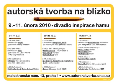 Autorská tvorba nablízko: plakát festivalu