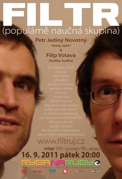 Opening sezón:: plakát ke koncertu v Rybě naruby