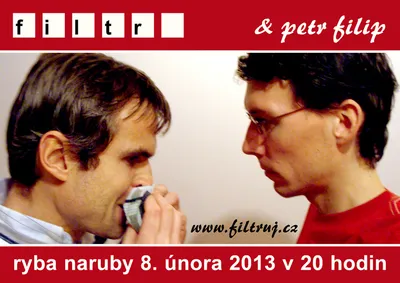 Plakát na koncert v Rybě: s Petrem Filipem