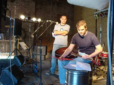 Řepice 2015: zvukovka (Tomáš Kout za Krvik Totr, Filip za Filtr)