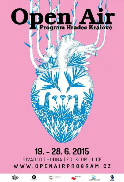 Open Air Program: plakát na festival v Hradci Králové