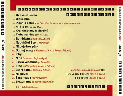 CD Život je desetiboj: back cover